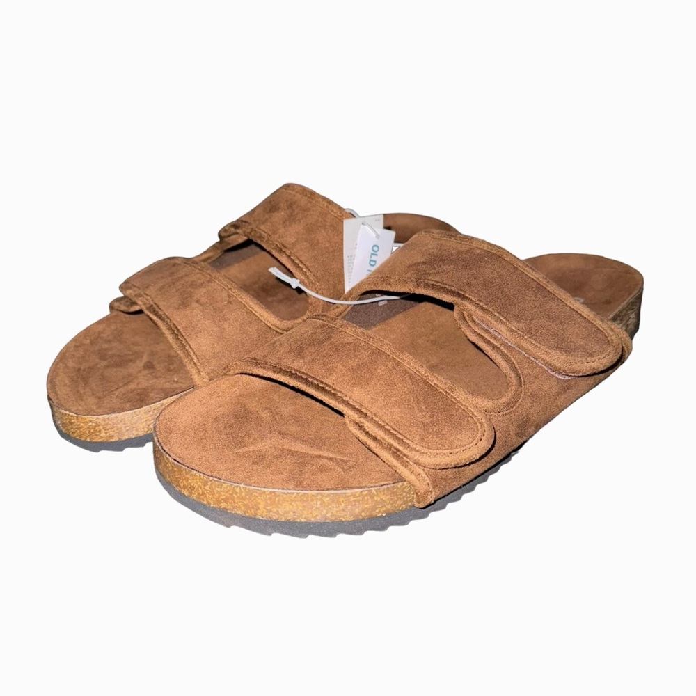 Old Navy Double Strap Faux-Suede Sandals In Coffee Brown